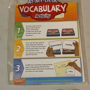 Lakeshore At My Desk Vocabulary Activity